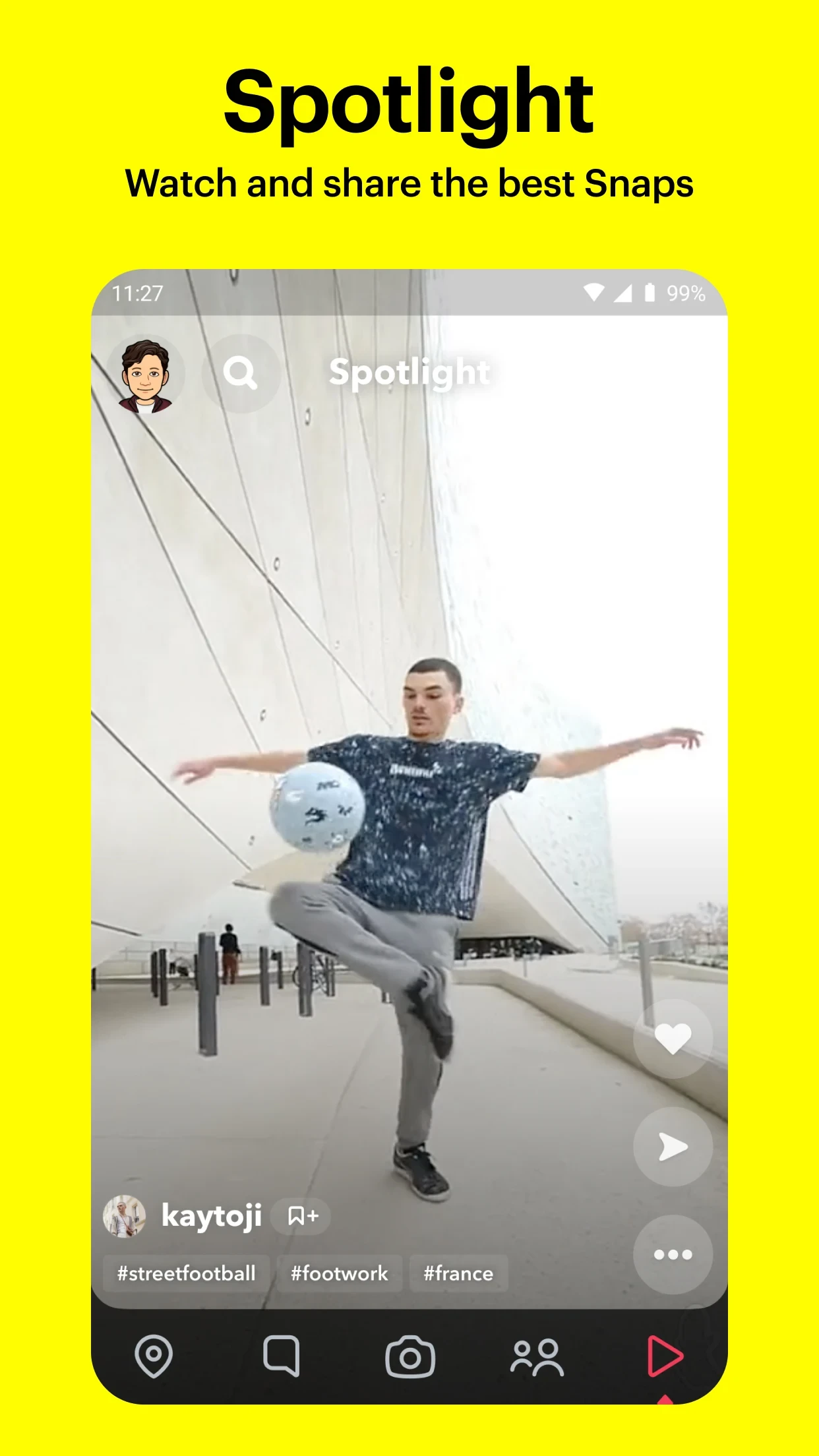 Snapchat app store screenshot 5 — Communication (Android)