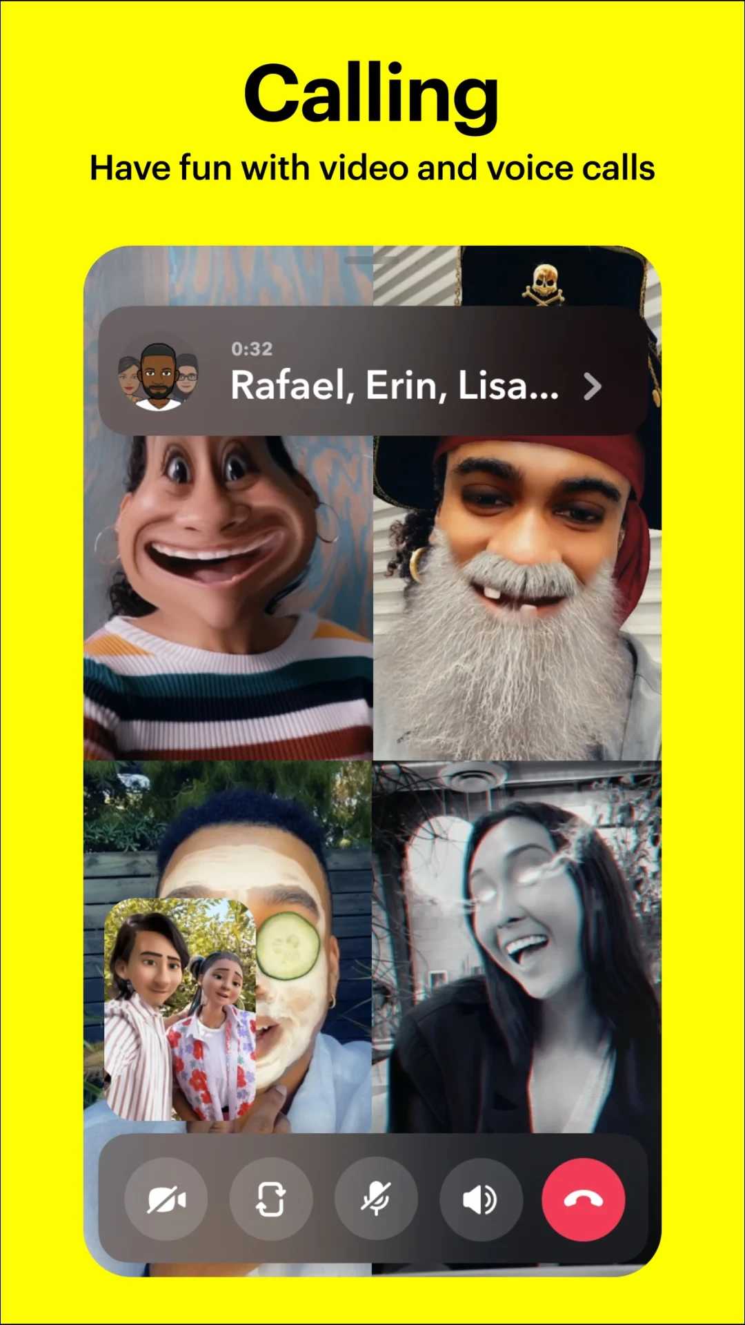 Snapchat app store screenshot 6 — Communication (Android)
