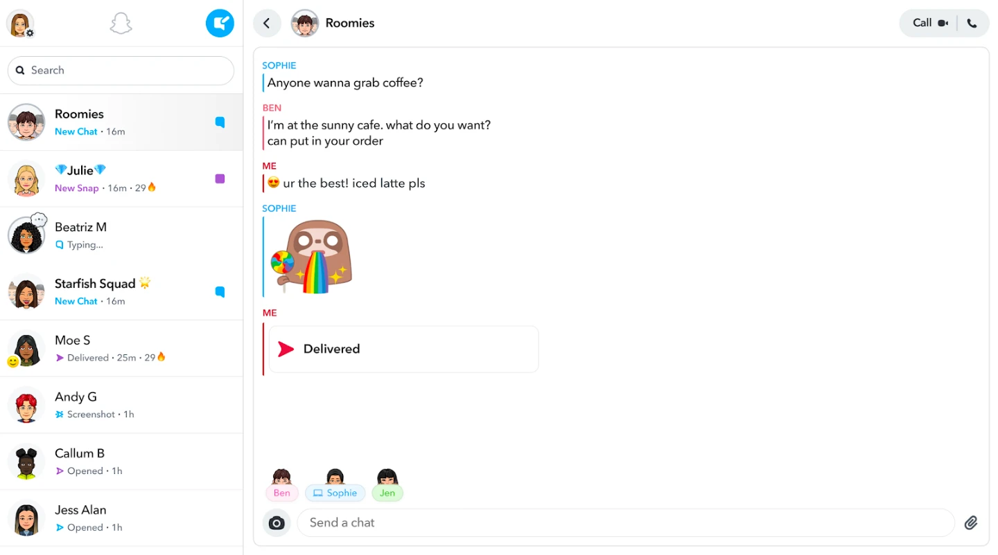 Snapchat app store screenshot 9 — Communication (Android)