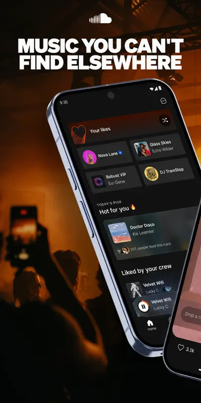 SoundCloud: The Music You Love app store screenshot 1 — Music And Audio (Android)