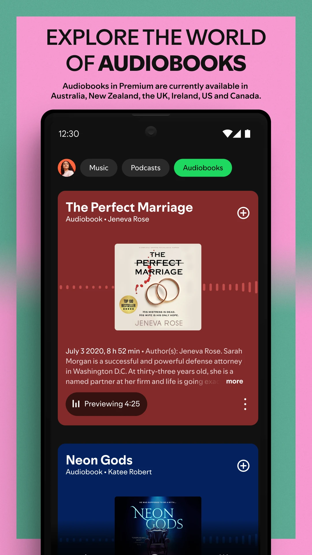 Spotify: Music and Podcasts app store screenshot 6 — Music And Audio (Android)
