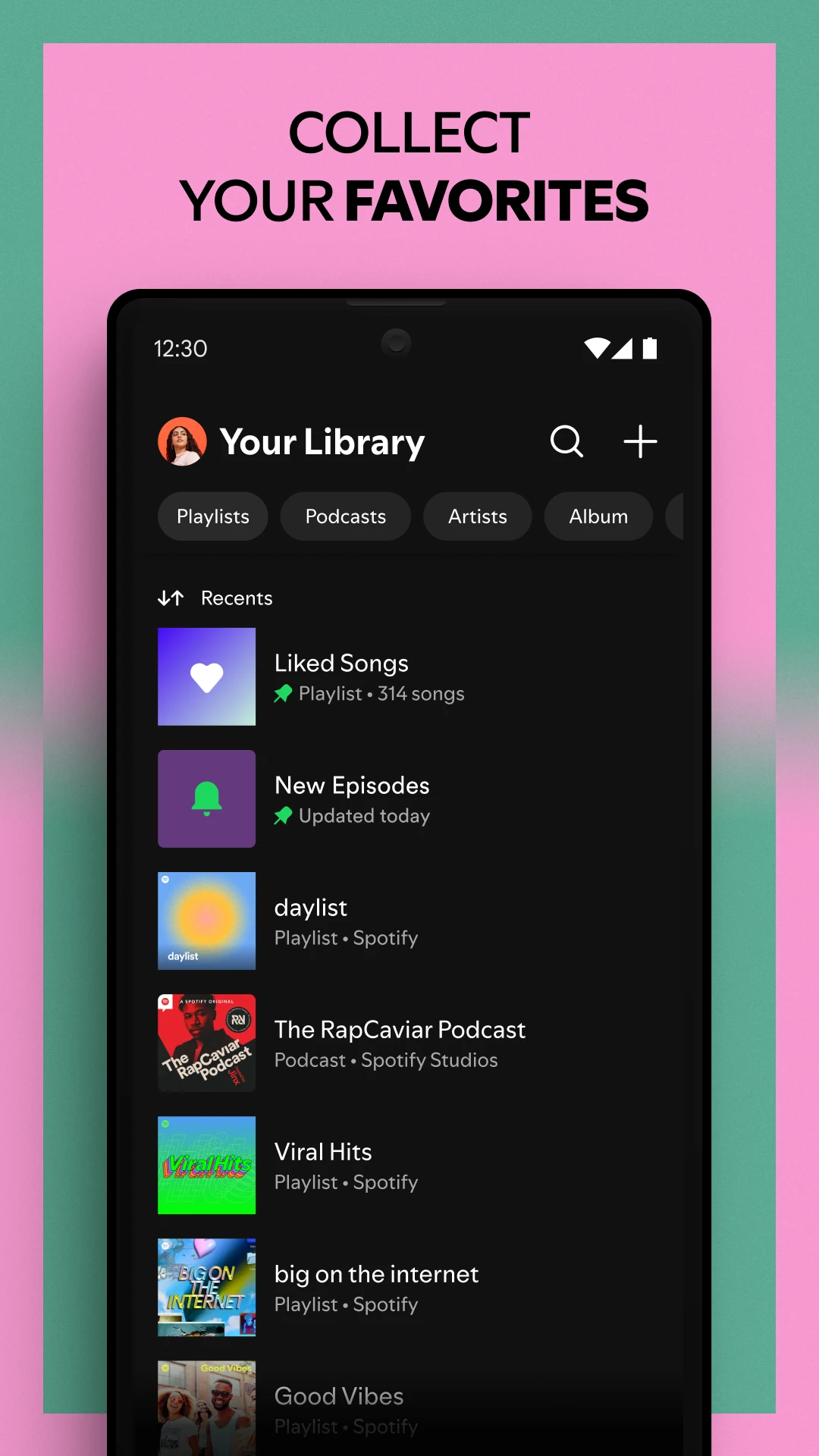 Spotify: Music and Podcasts app store screenshot 7 — Music And Audio (Android)