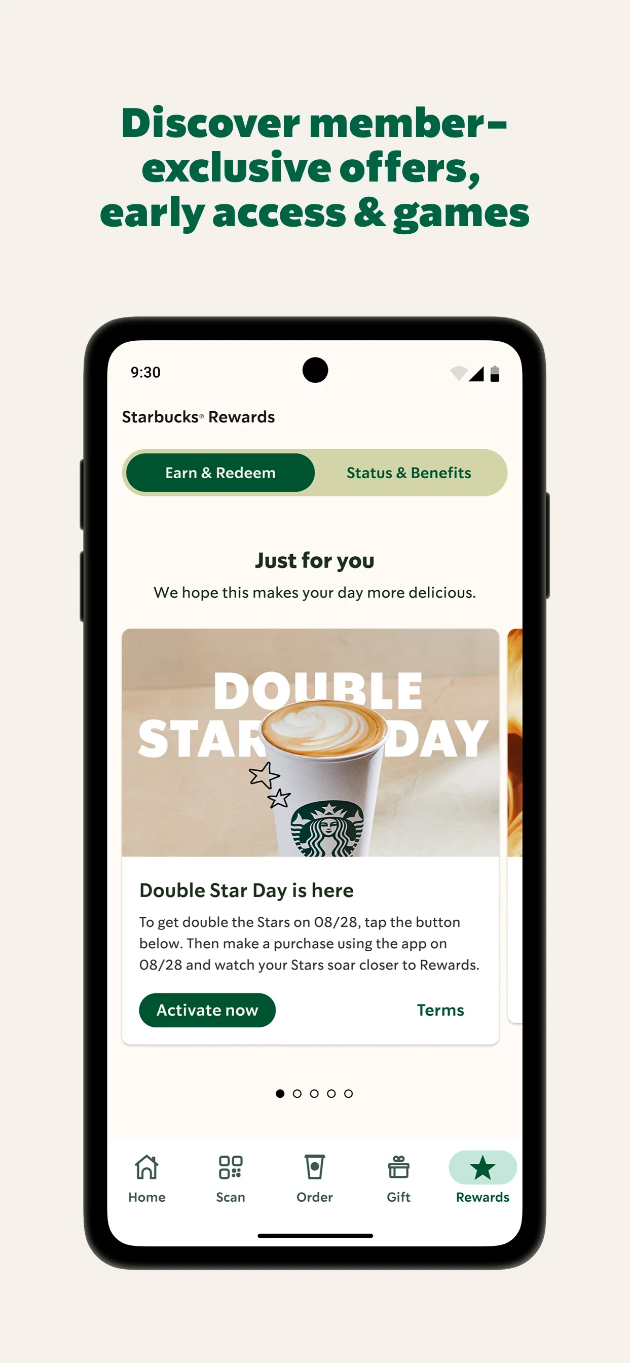 Starbucks app store screenshot 7 — Food And Drink (Android)