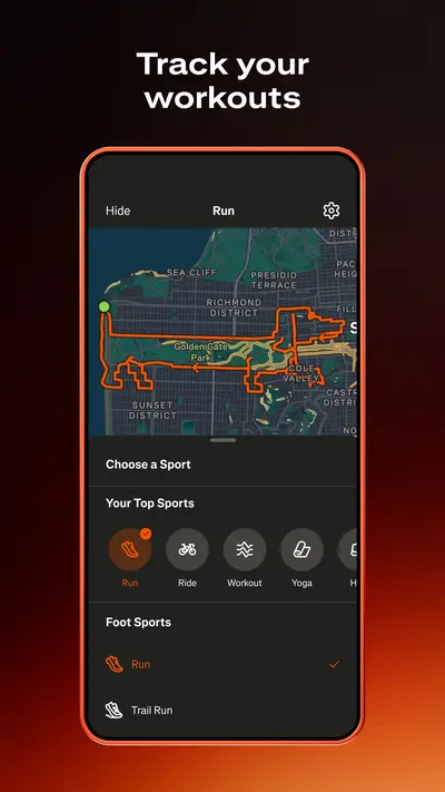 Strava: Run, Bike, Walk app store screenshot 1 — Health And Fitness (Android)