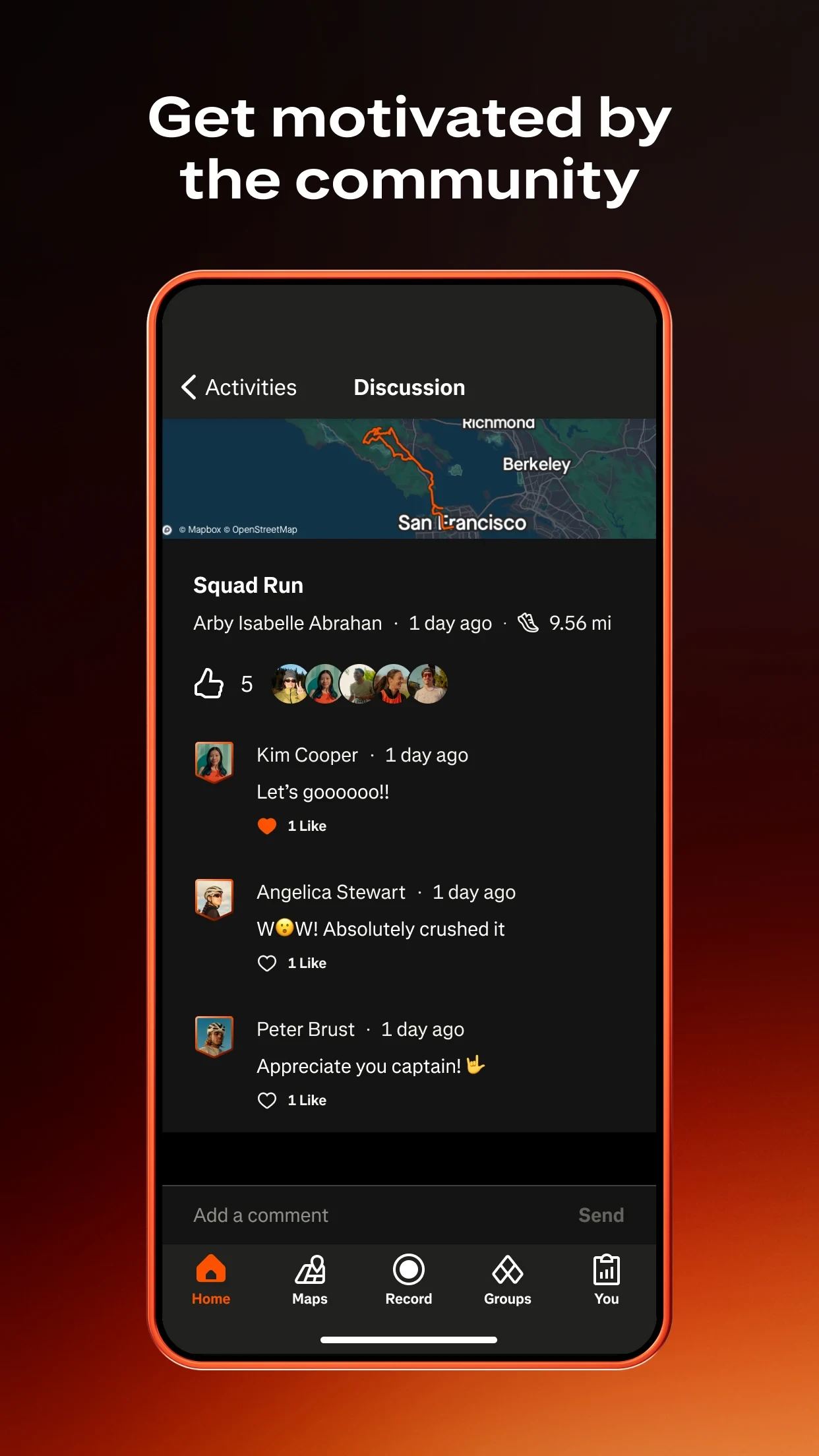 Strava: Run, Bike, Walk app store screenshot 8 — Health And Fitness (Android)
