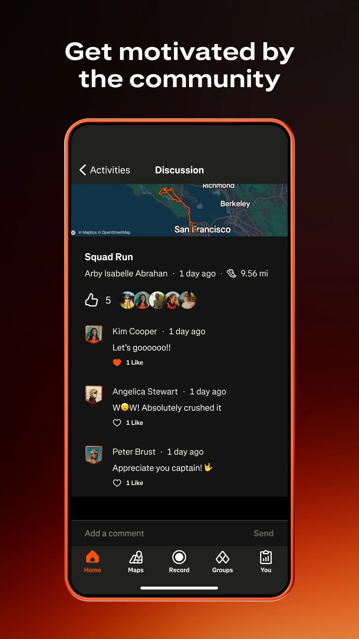 Strava: Run, Bike, Walk app store screenshot 8 — Health And Fitness (Android)