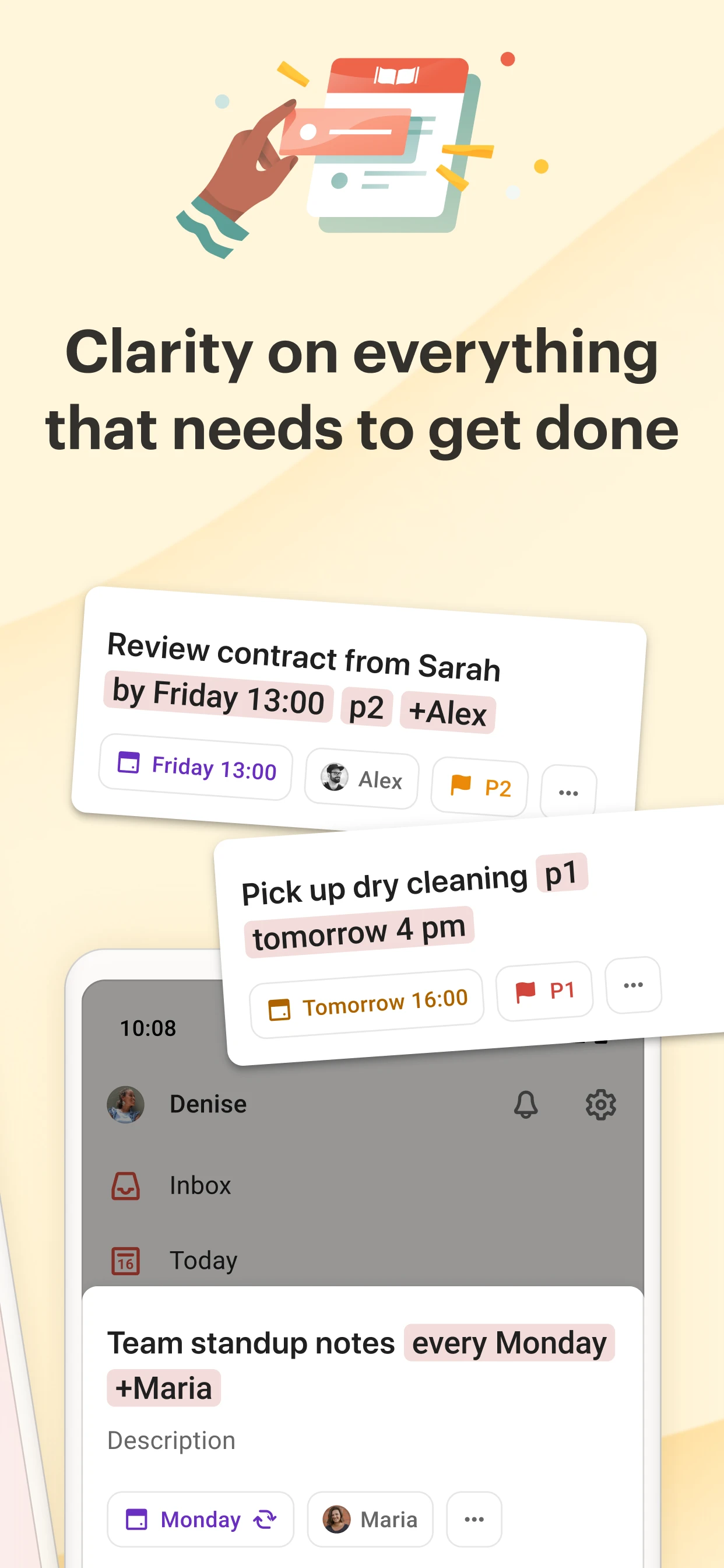 Todoist: To Do List & Calendar app store screenshot 2 — Productivity (Android)