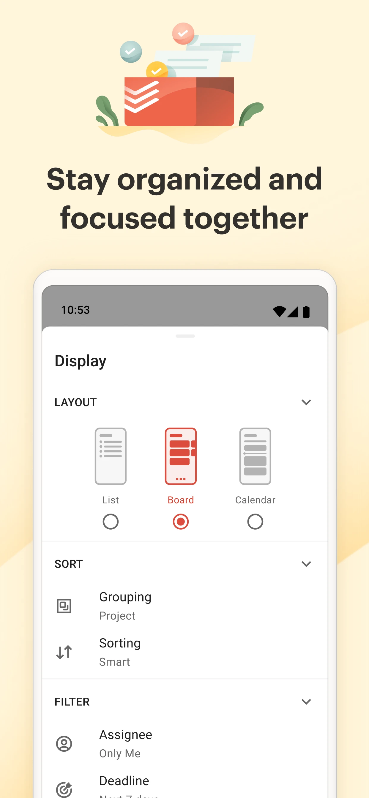 Todoist: To Do List & Calendar app store screenshot 5 — Productivity (Android)
