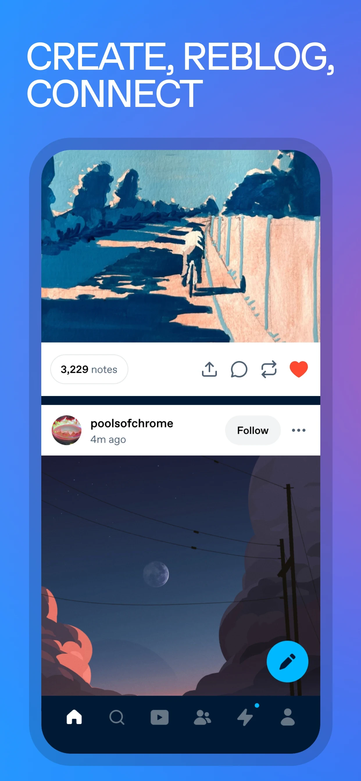 Tumblr: Social Media & Art app store screenshot 2 — Social (Android)