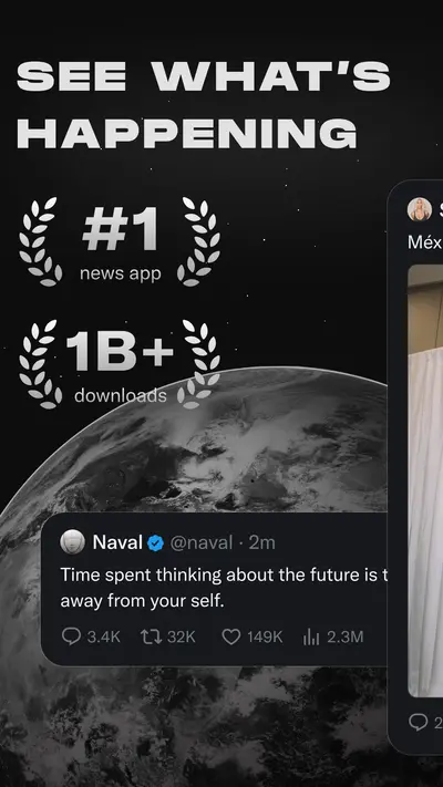 X app store screenshot 1 — News And Magazines (Android)