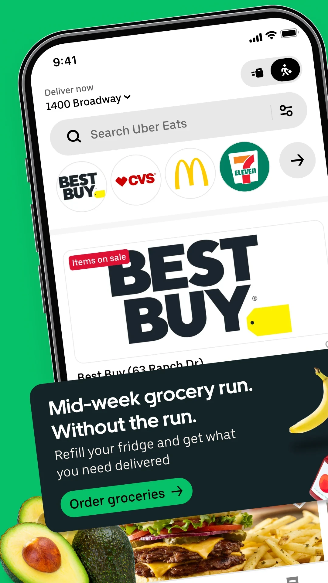 Uber Eats: Food and Grocery app store screenshot 1 — Food And Drink (Android)