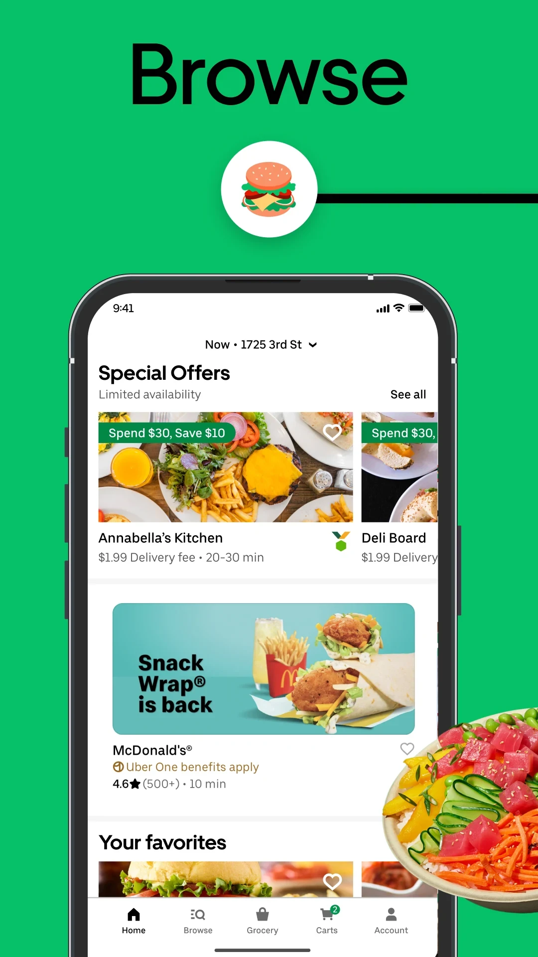 Uber Eats: Food and Grocery app store screenshot 10 — Food And Drink (Android)