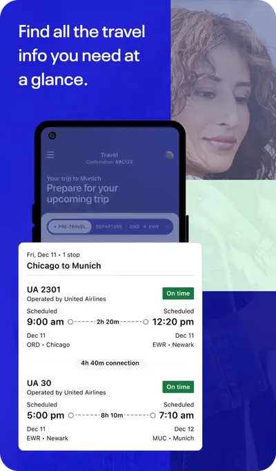 United Airlines app store screenshot 1 — Travel And Local (Android)