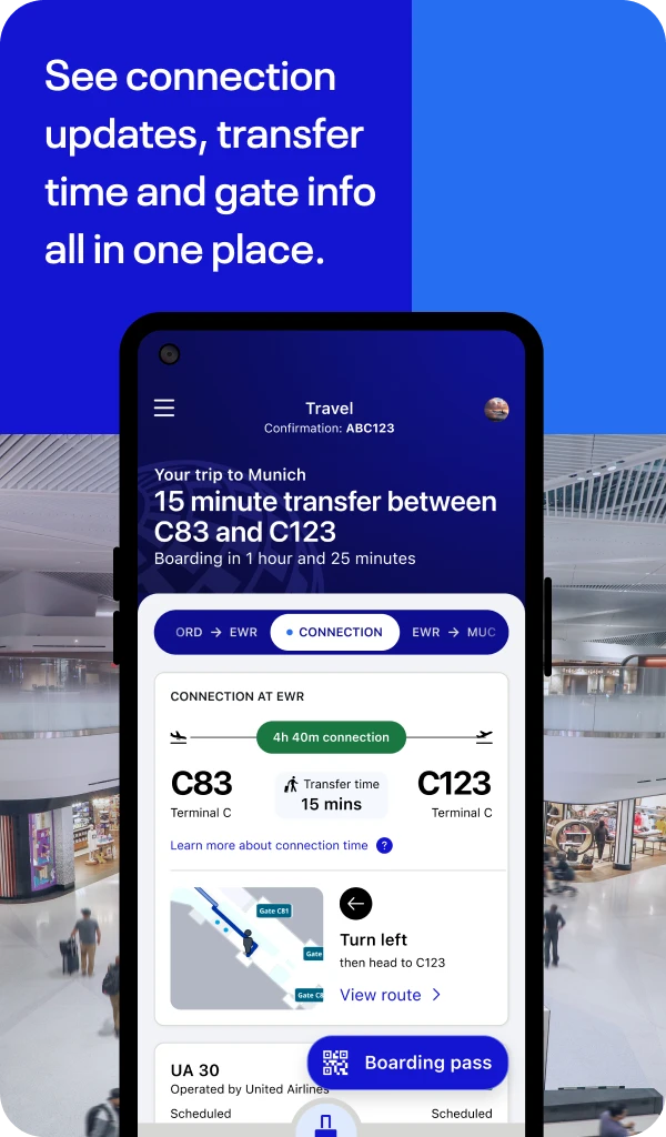 United Airlines app store screenshot 3 — Travel And Local (Android)