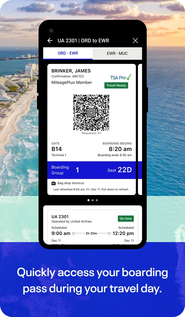 United Airlines app store screenshot 5 — Travel And Local (Android)