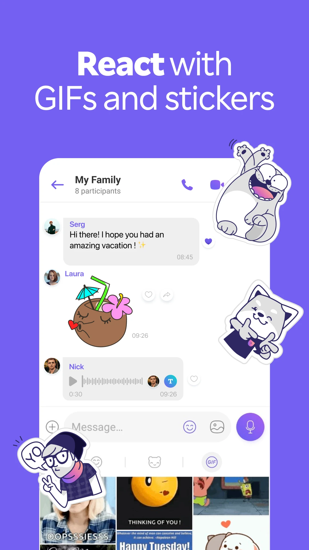 Rakuten Viber Messenger app store screenshot 5 — Communication (Android)