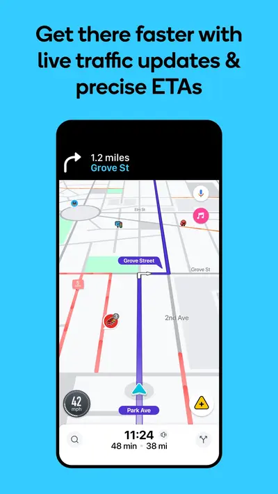 Waze Navigation & Live Traffic app store screenshot 1 — Maps And Navigation (Android)