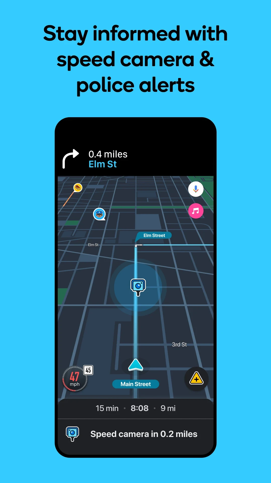 Waze Navigation & Live Traffic app store screenshot 3 — Maps And Navigation (Android)