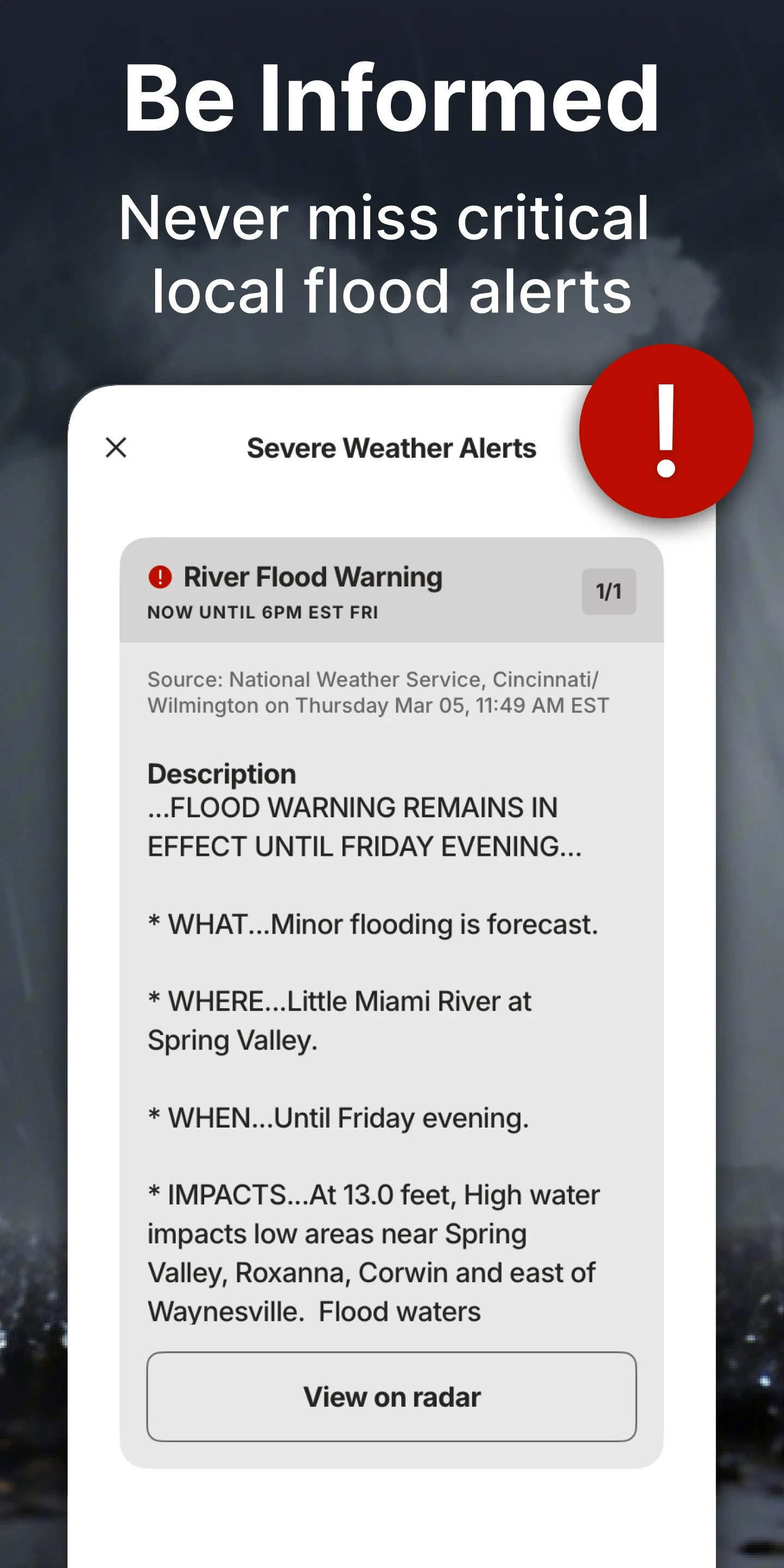 The Weather Channel - Radar app store screenshot 3 — Weather (Android)