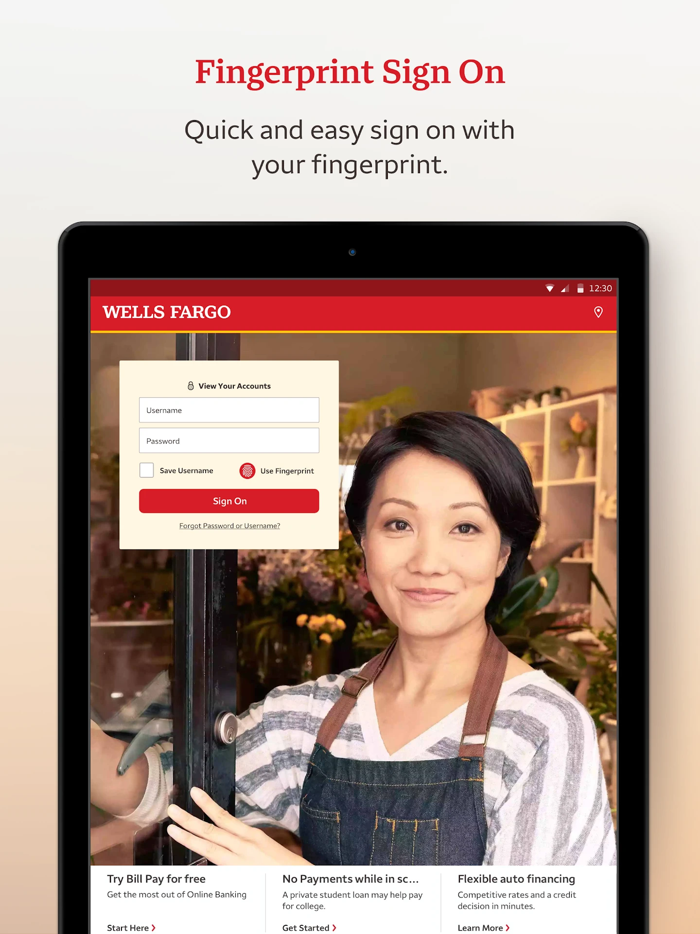 Wells Fargo Mobile® app store screenshot 13 — Finance (Android)