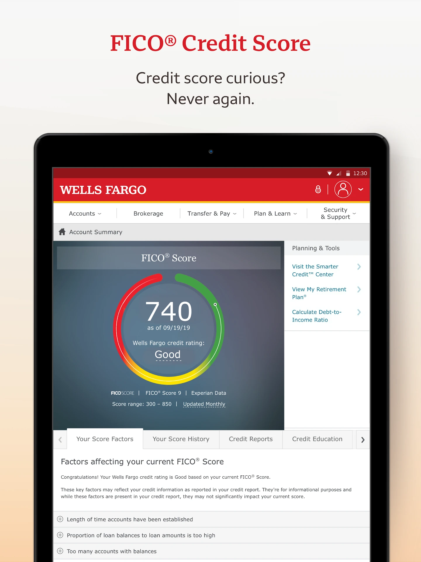 Wells Fargo Mobile® app store screenshot 14 — Finance (Android)