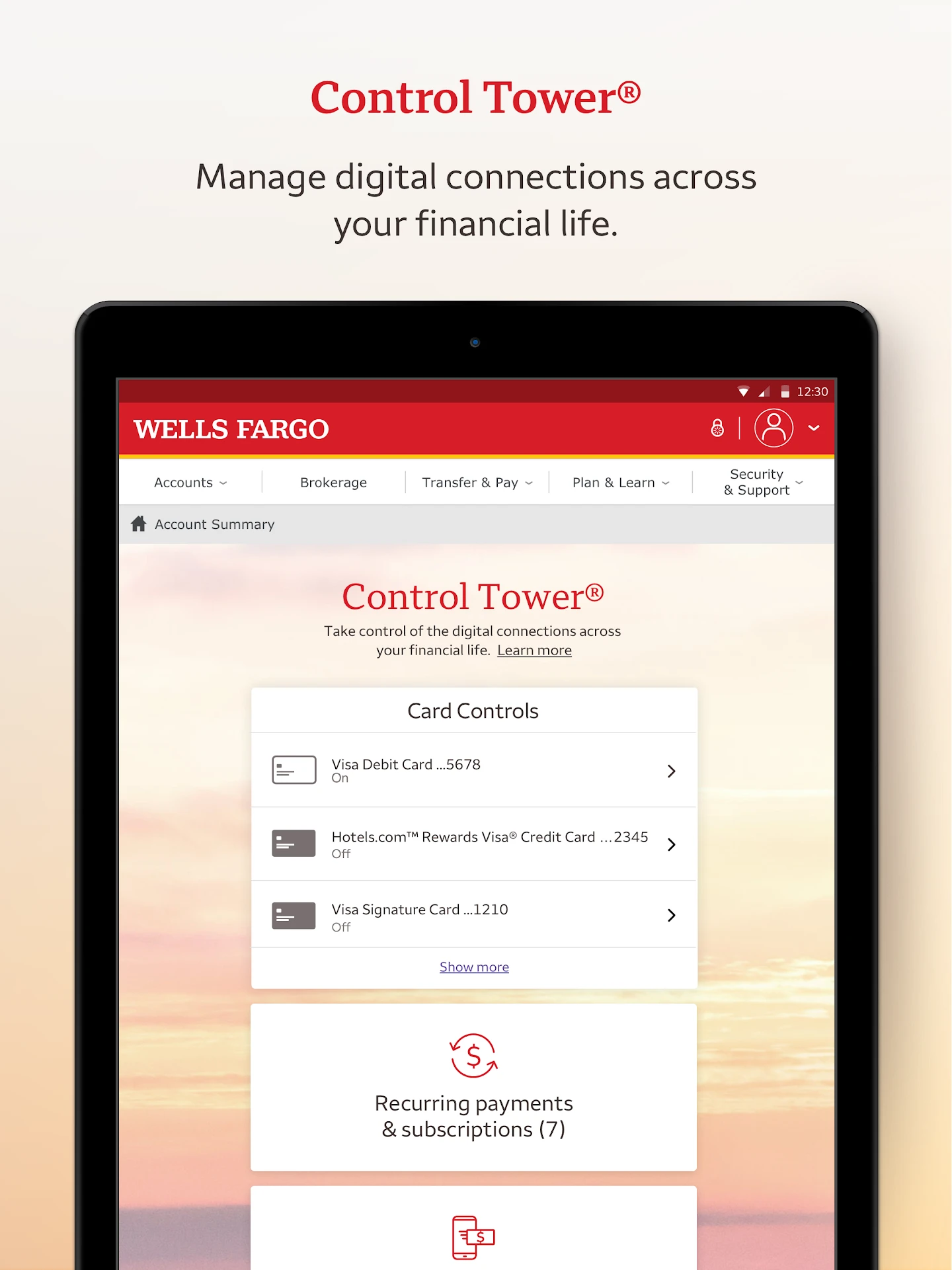 Wells Fargo Mobile® app store screenshot 20 — Finance (Android)