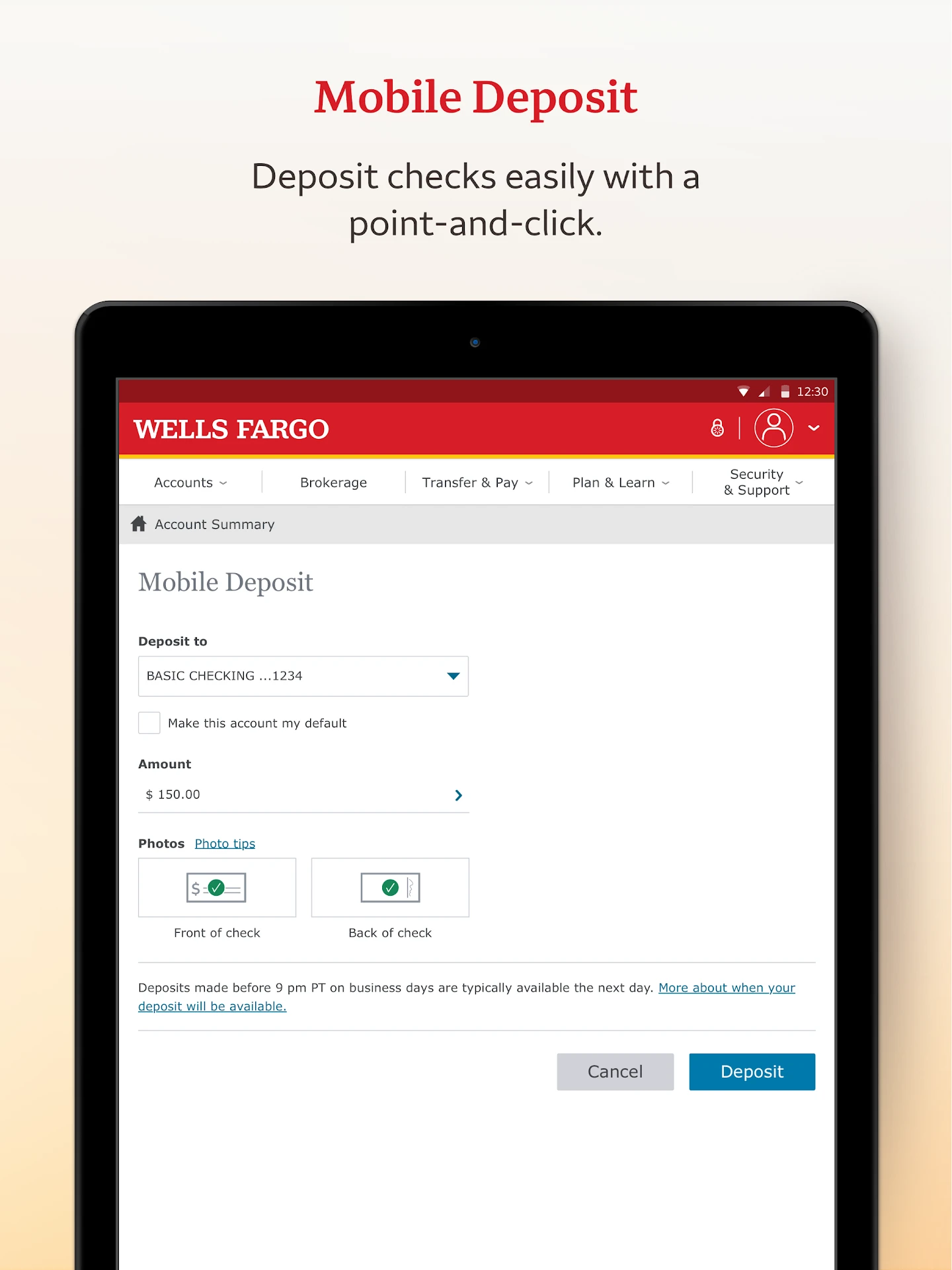 Wells Fargo Mobile® app store screenshot 23 — Finance (Android)