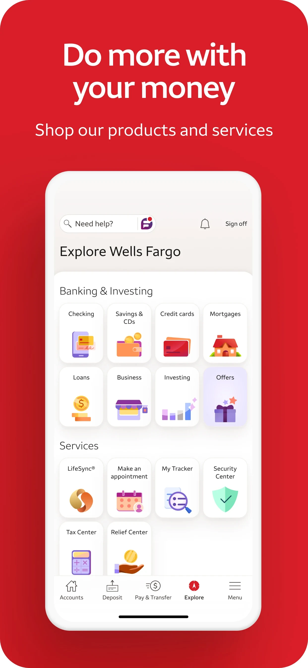 Wells Fargo Mobile® app store screenshot 7 — Finance (Android)