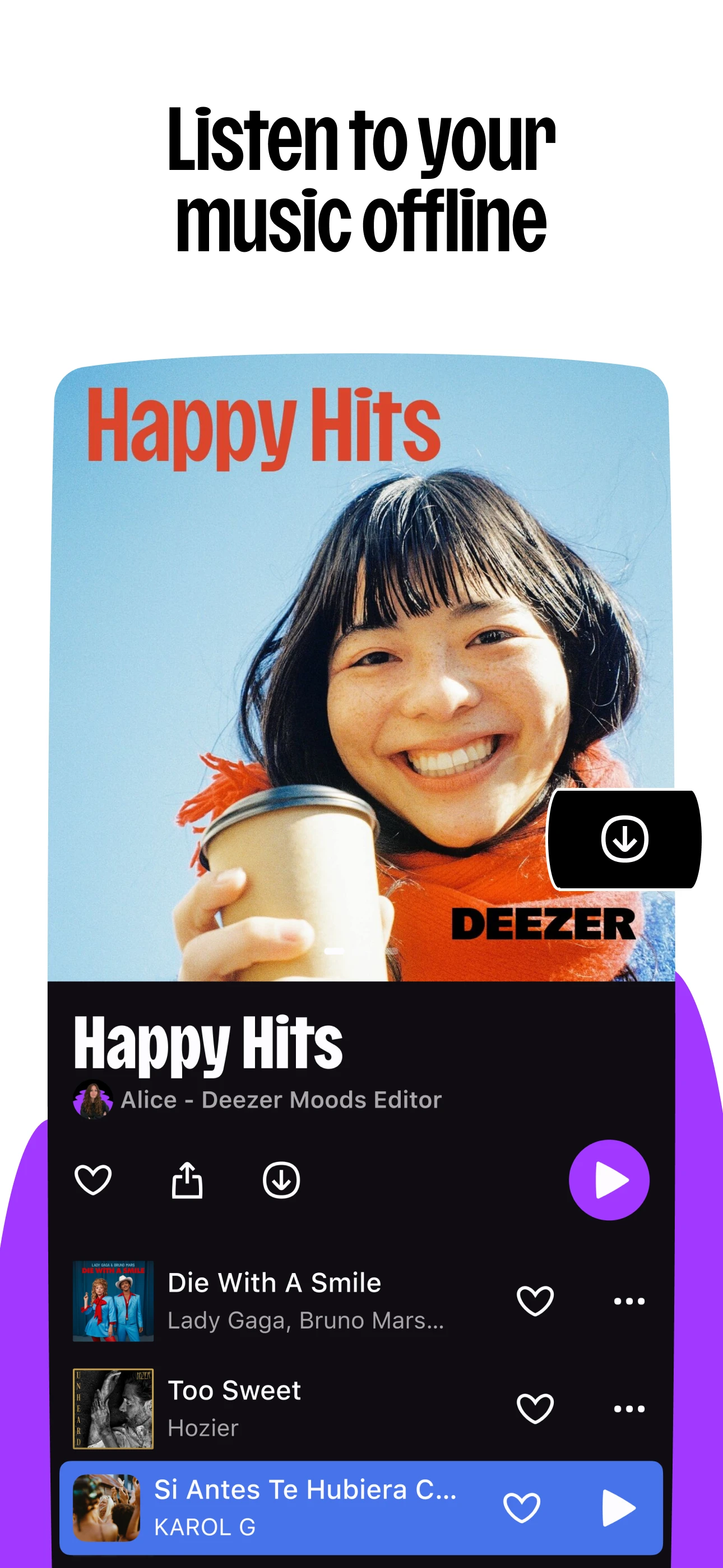 Deezer: Music & Podcast Player app store screenshot 6 — Music And Audio (Android)