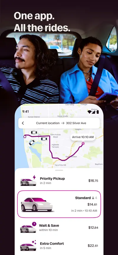 Lyft app store screenshot 1 — Maps And Navigation (Android)