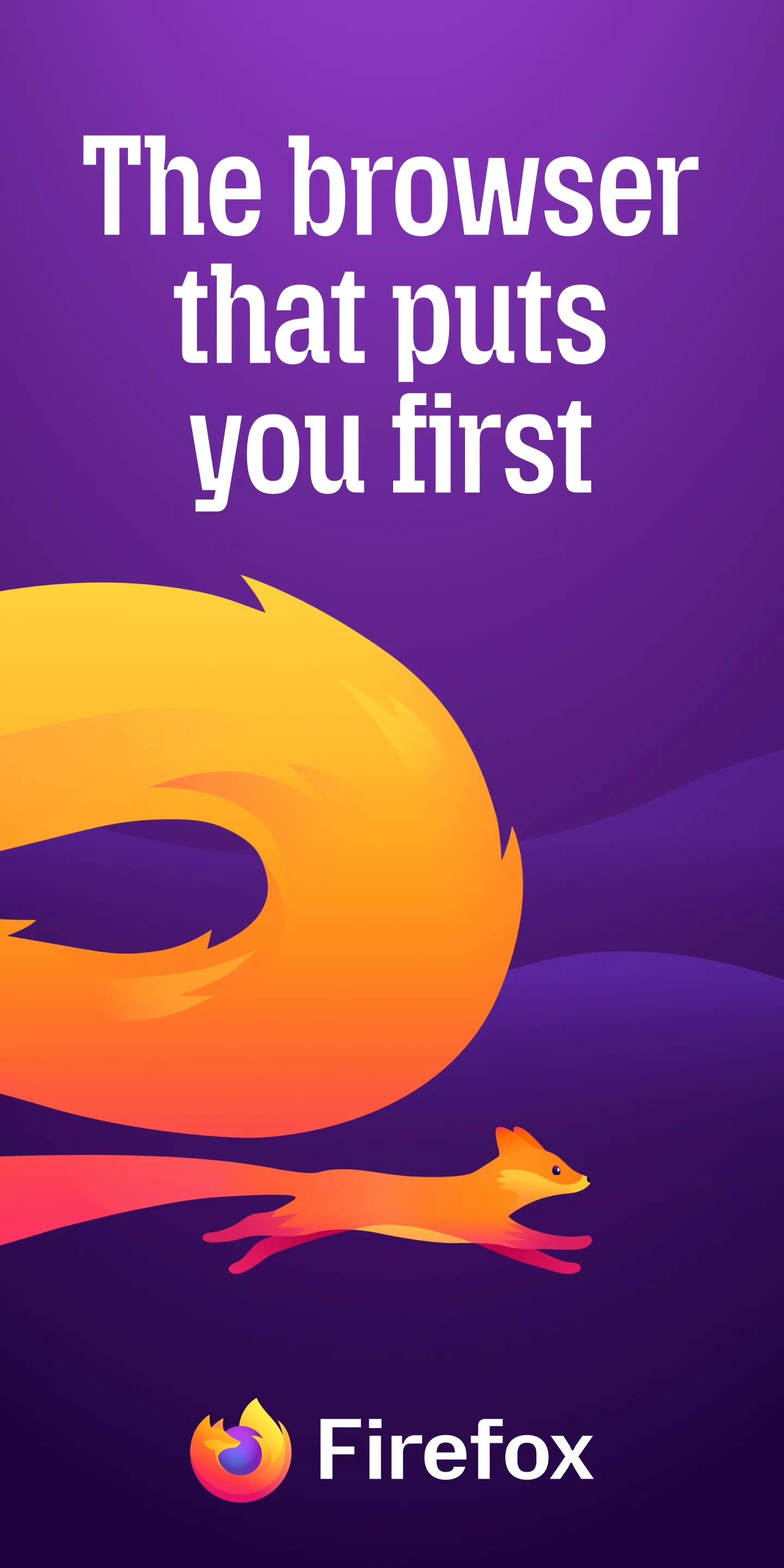 Firefox Fast & Private Browser app store screenshot 1 — Communication (Android)