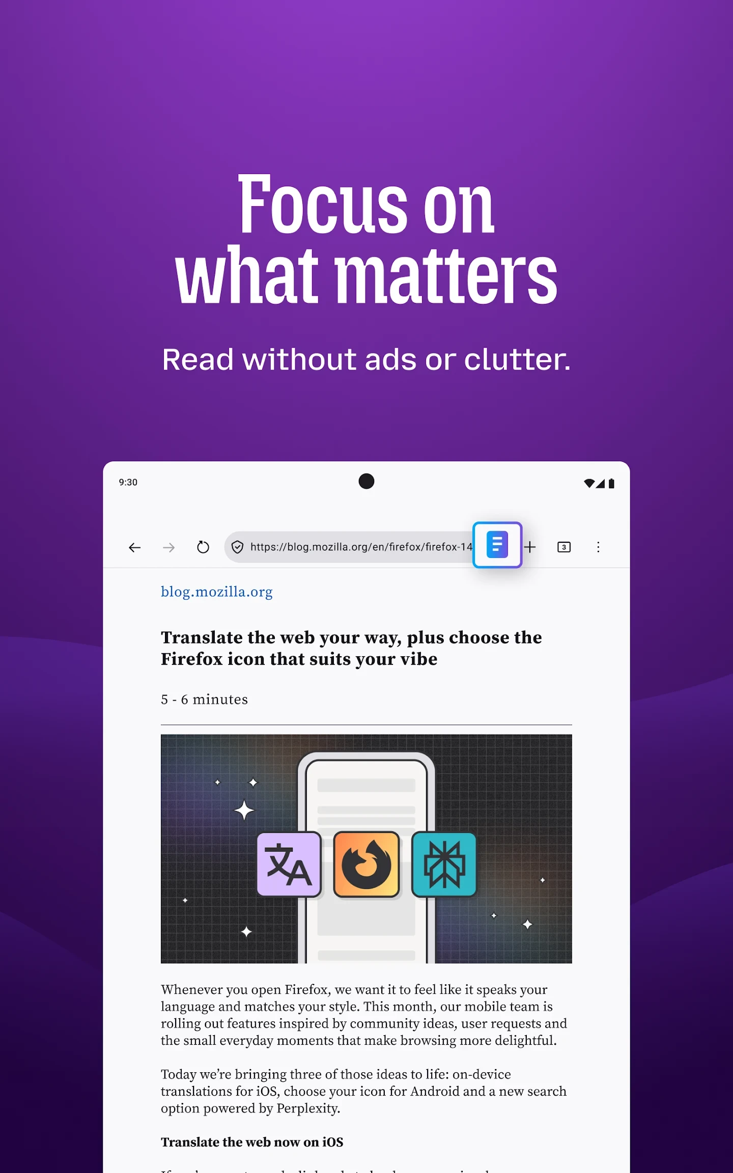 Firefox Fast & Private Browser app store screenshot 20 — Communication (Android)