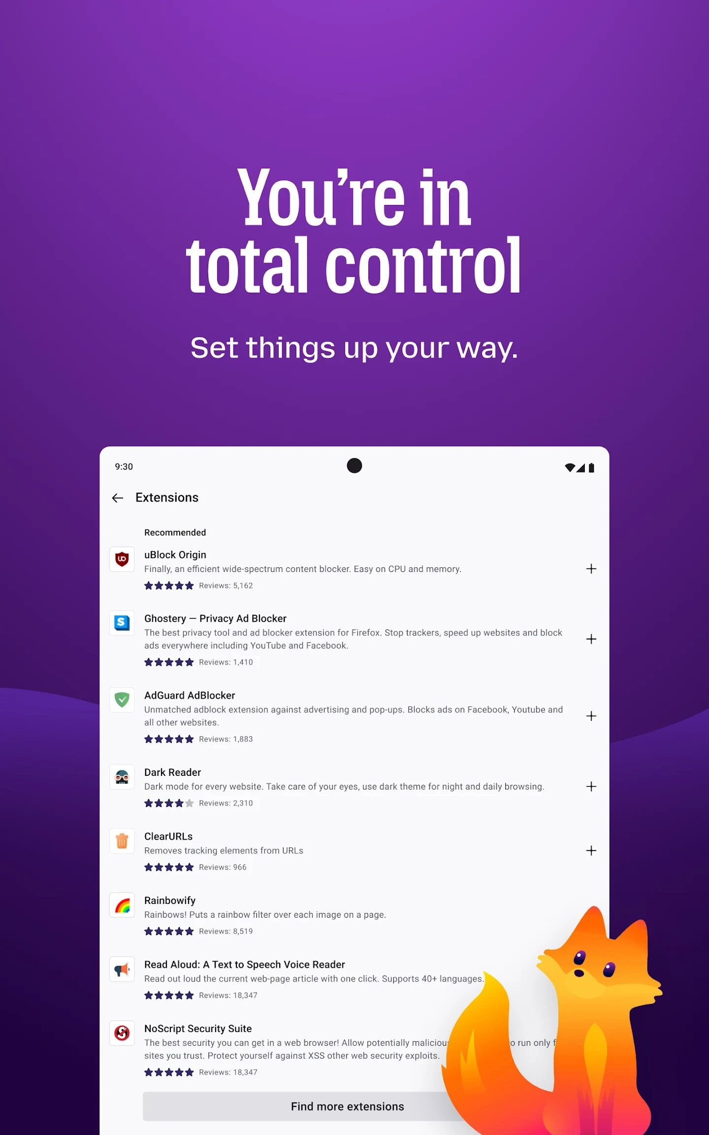 Firefox Fast & Private Browser app store screenshot 22 — Communication (Android)
