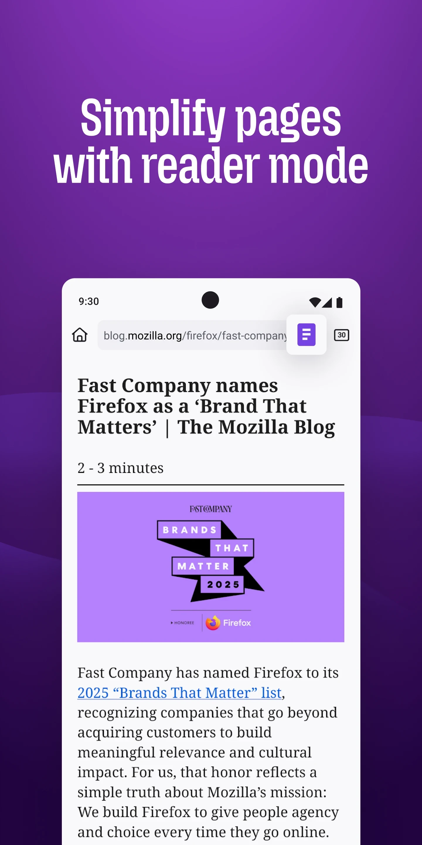 Firefox Fast & Private Browser app store screenshot 4 — Communication (Android)