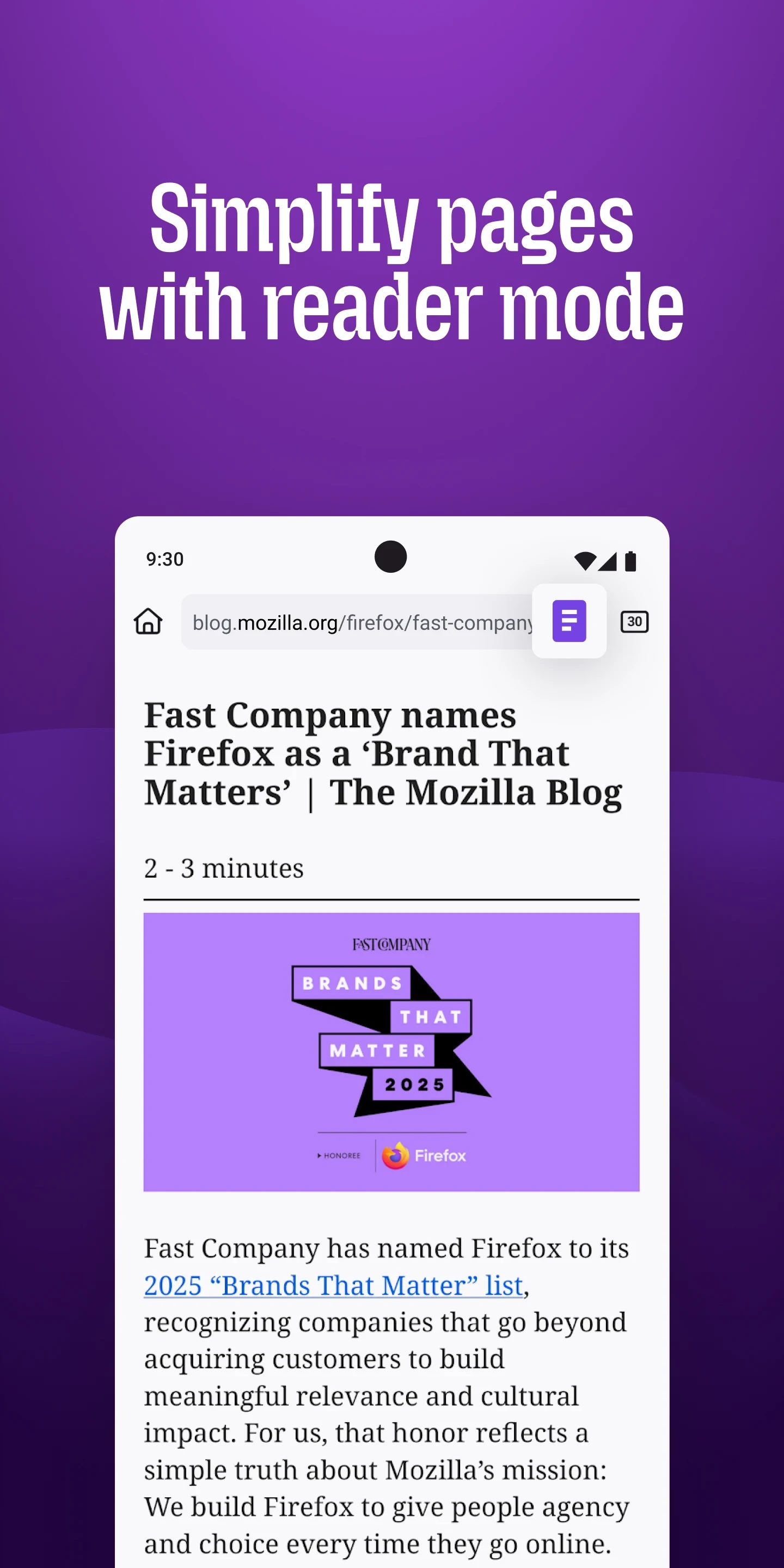 Firefox Fast & Private Browser app store screenshot 4 — Communication (Android)