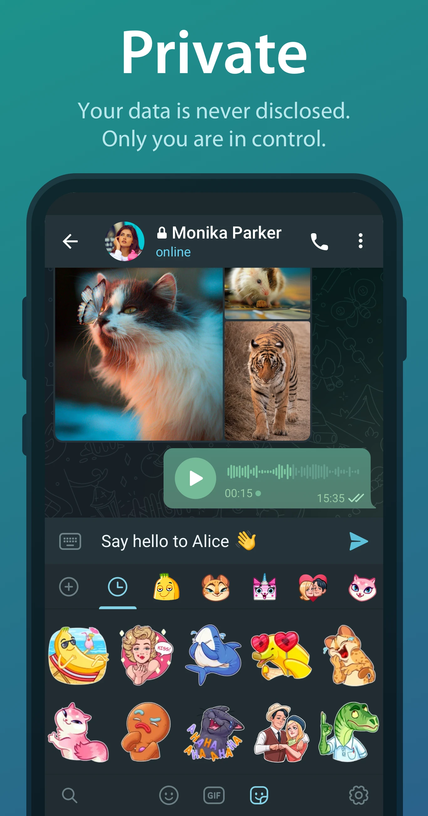 Telegram app store screenshot 4 — Communication (Android)
