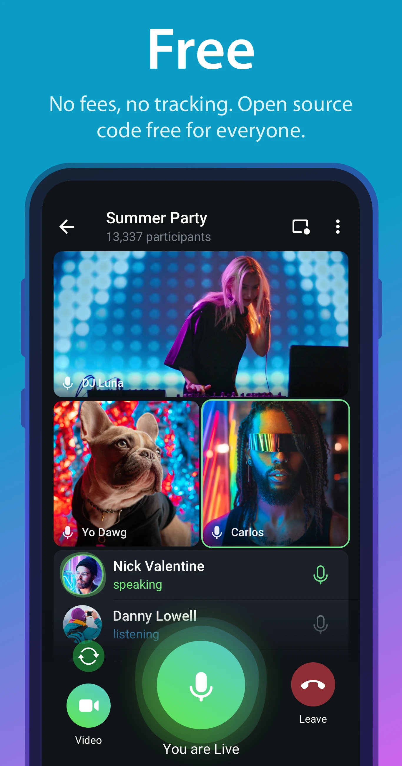 Telegram app store screenshot 5 — Communication (Android)