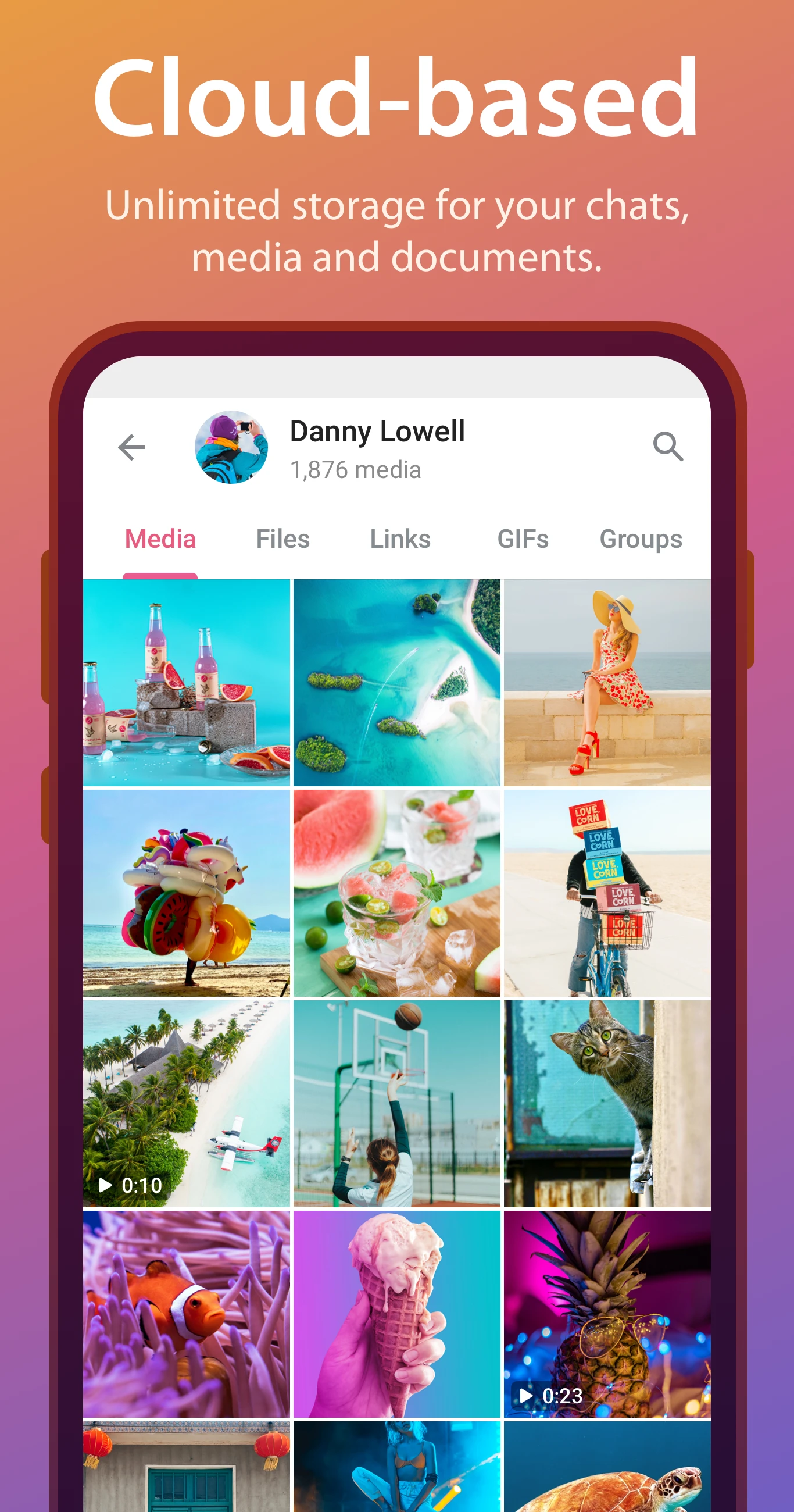 Telegram app store screenshot 6 — Communication (Android)