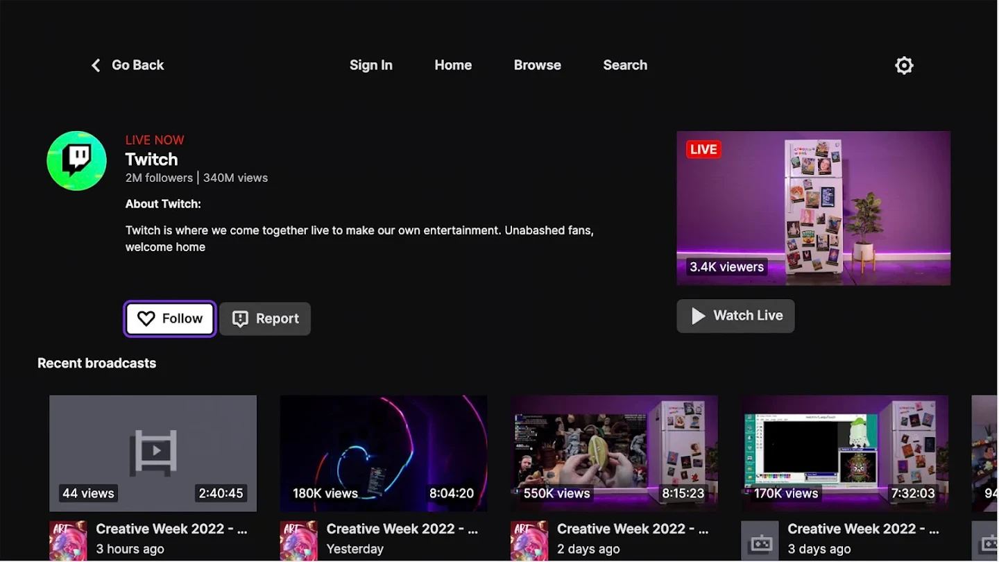 Twitch: Live Streaming app store screenshot 17 — Entertainment (Android)