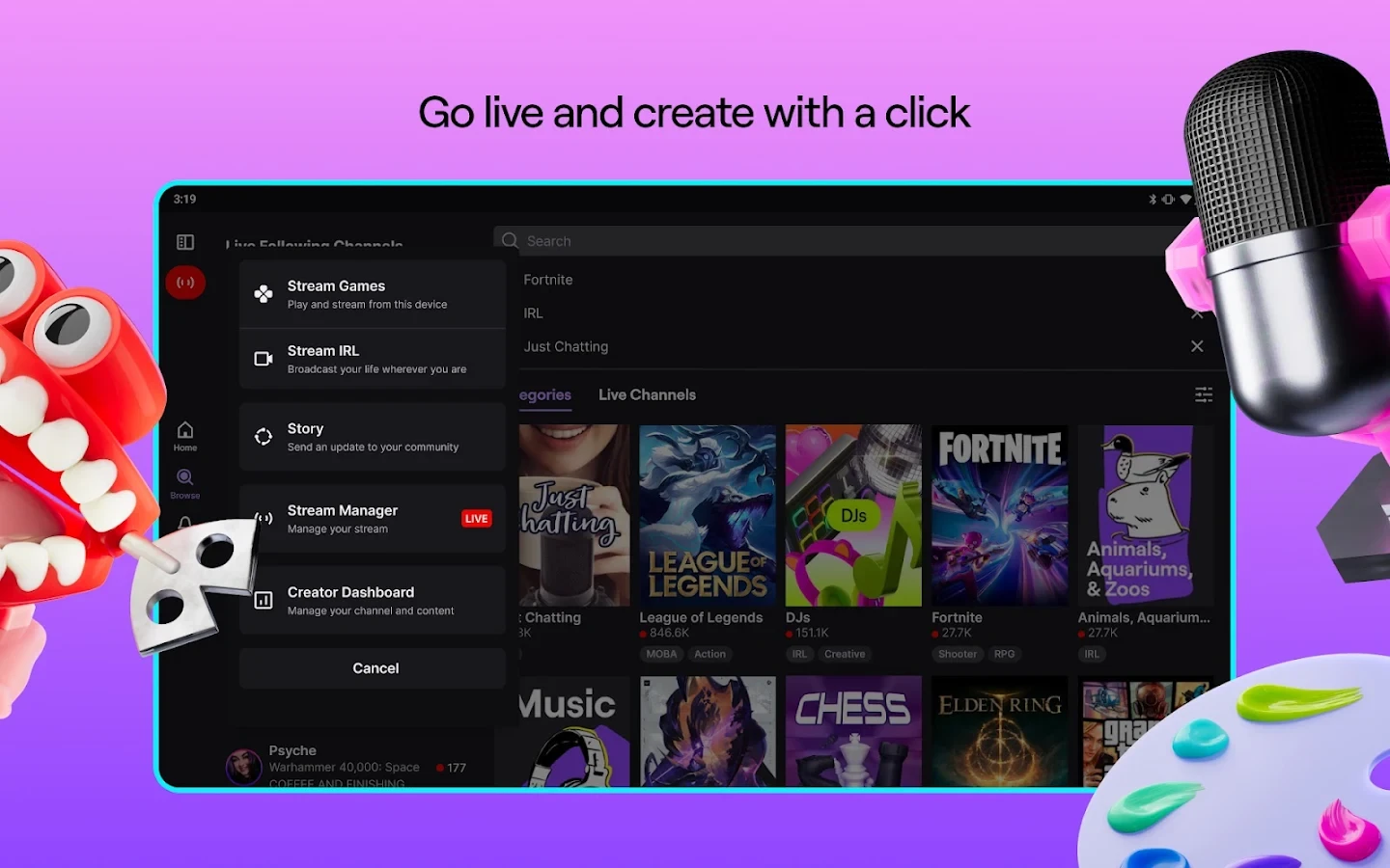 Twitch: Live Streaming app store screenshot 11 — Entertainment (Android)