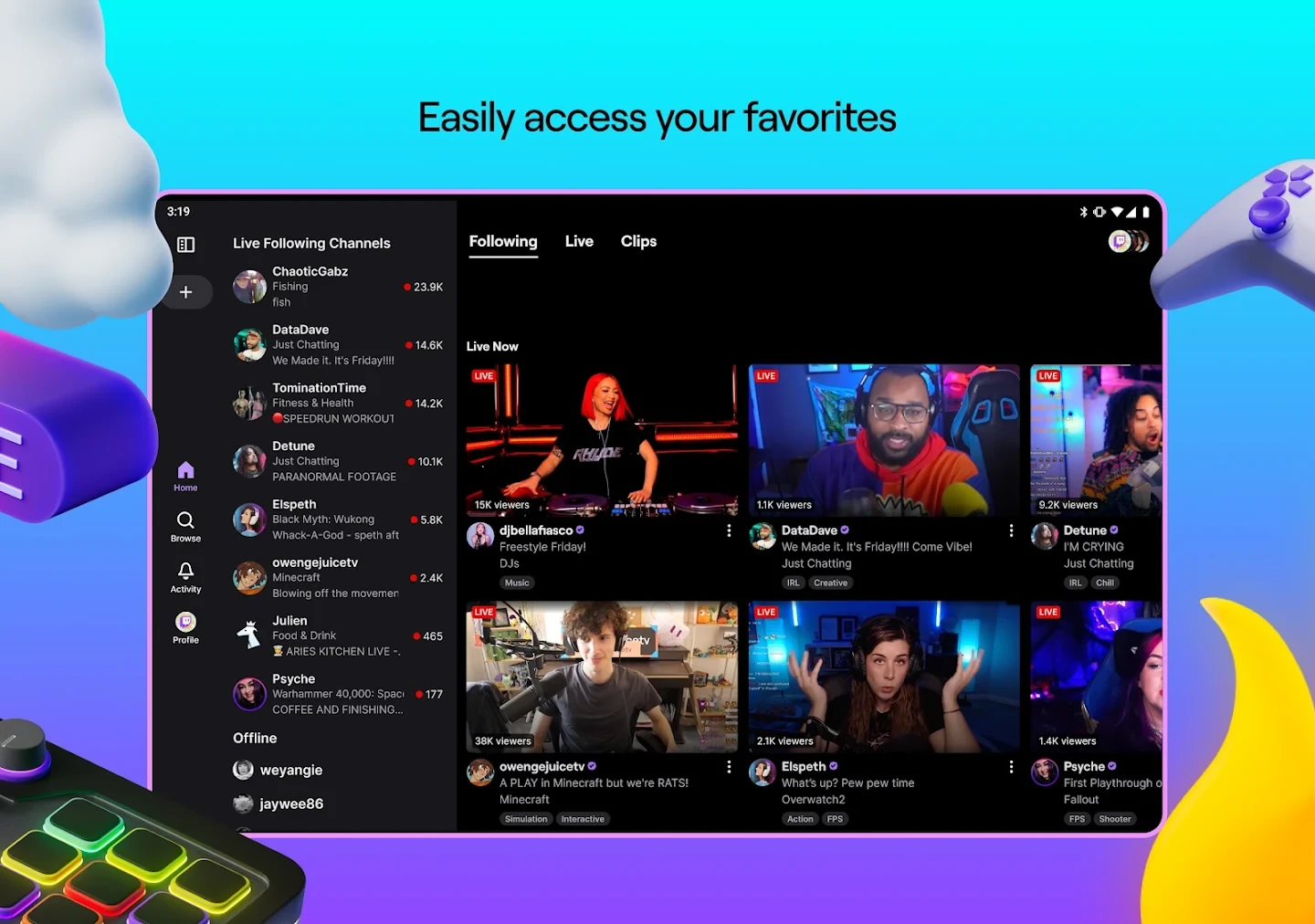 Twitch: Live Streaming app store screenshot 13 — Entertainment (Android)
