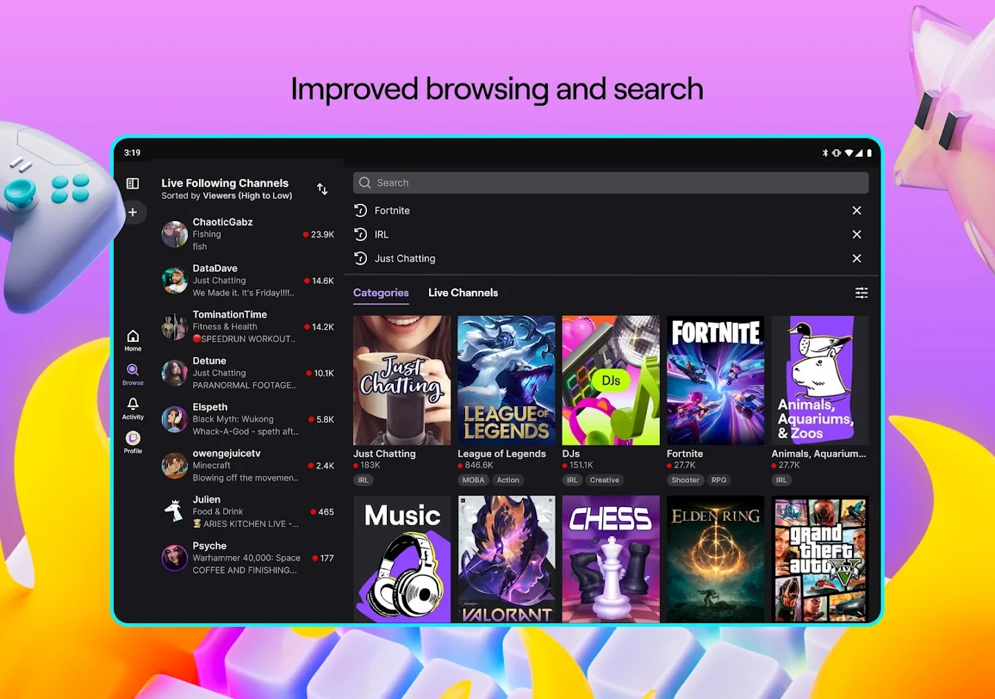 Twitch: Live Streaming app store screenshot 14 — Entertainment (Android)