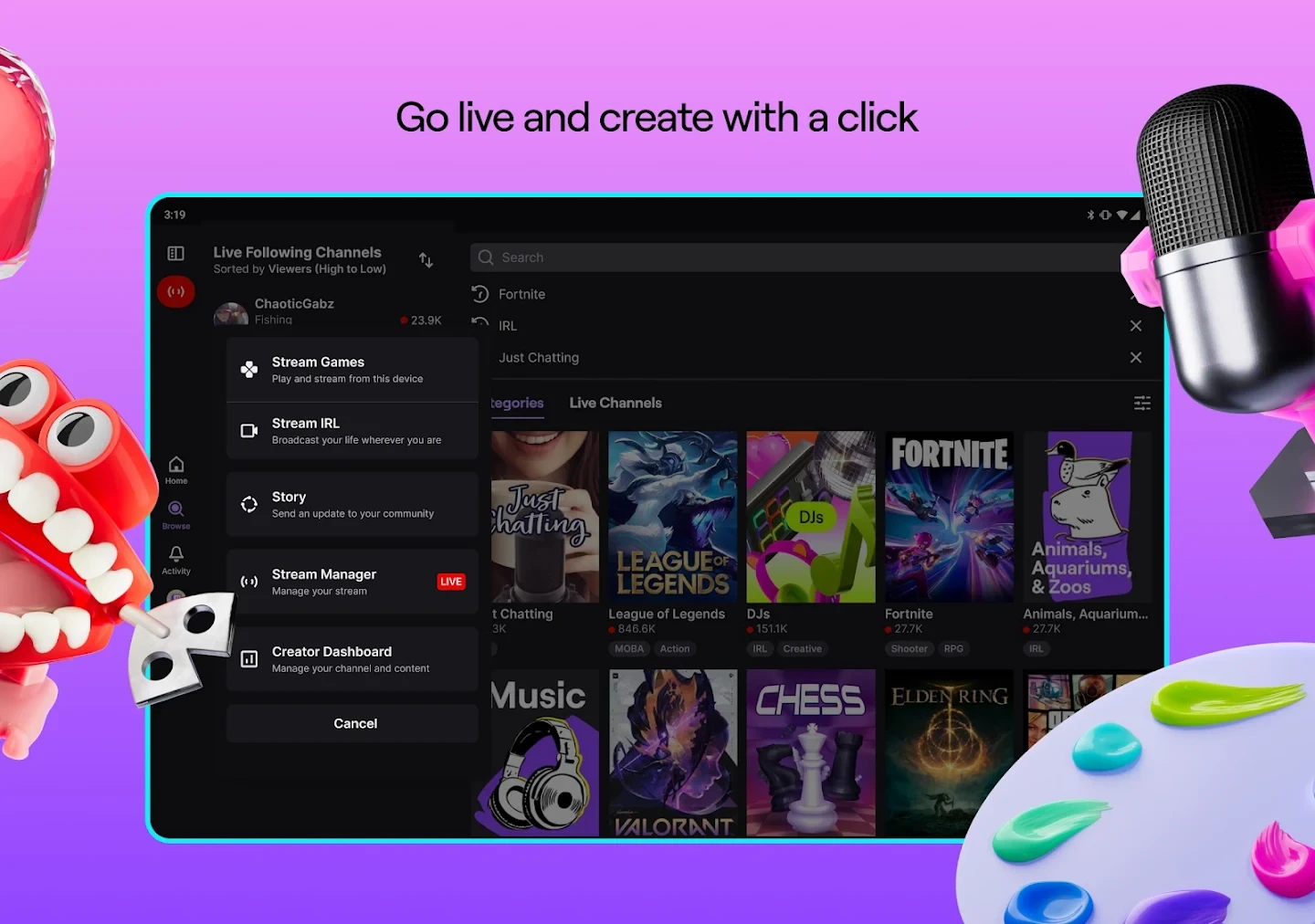 Twitch: Live Streaming app store screenshot 16 — Entertainment (Android)