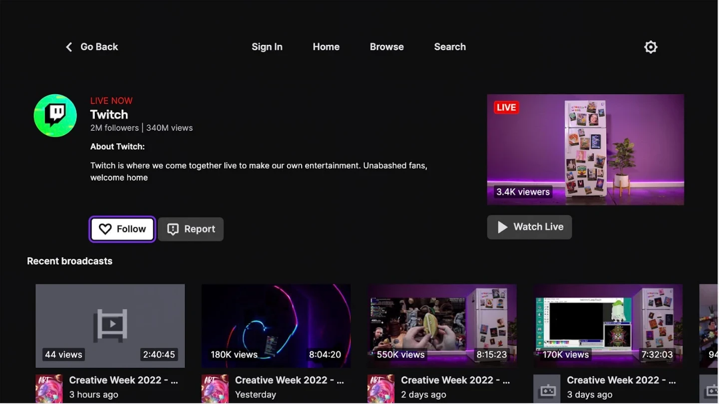 Twitch: Live Streaming app store screenshot 17 — Entertainment (Android)