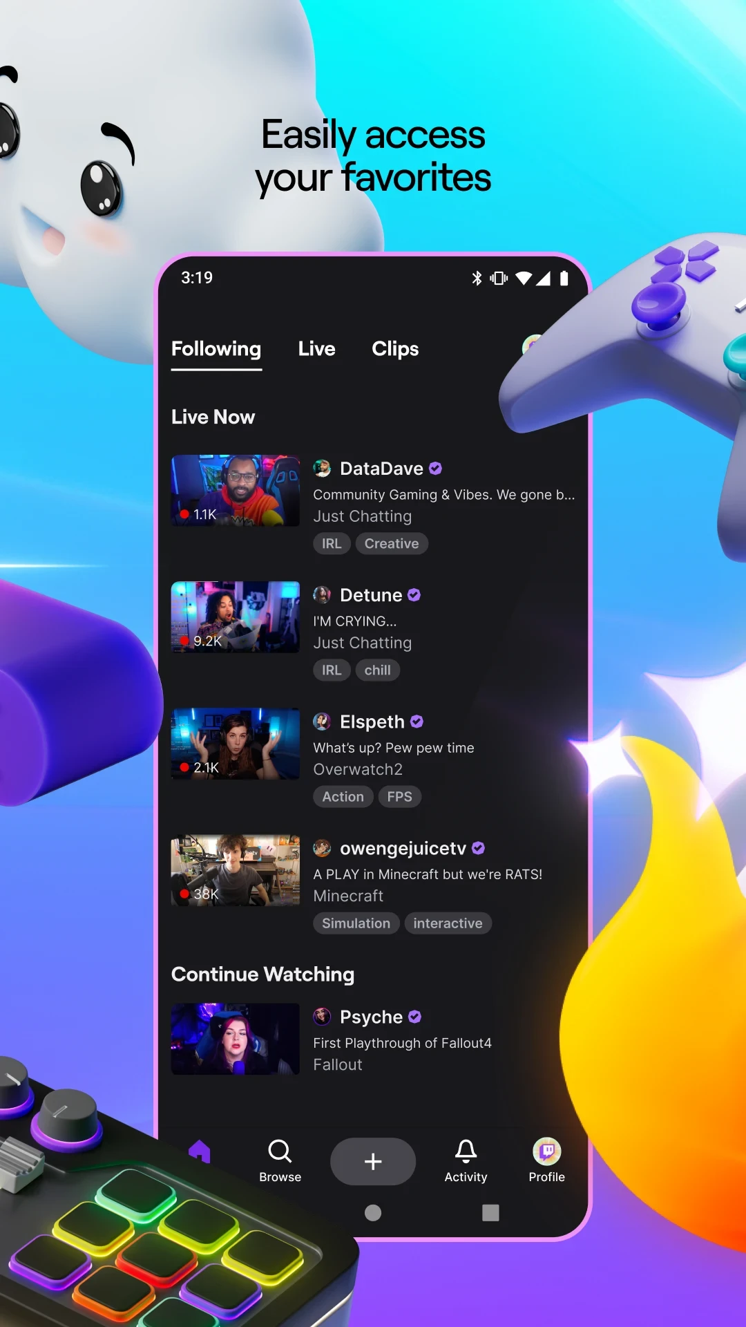 Twitch: Live Streaming app store screenshot 2 — Entertainment (Android)