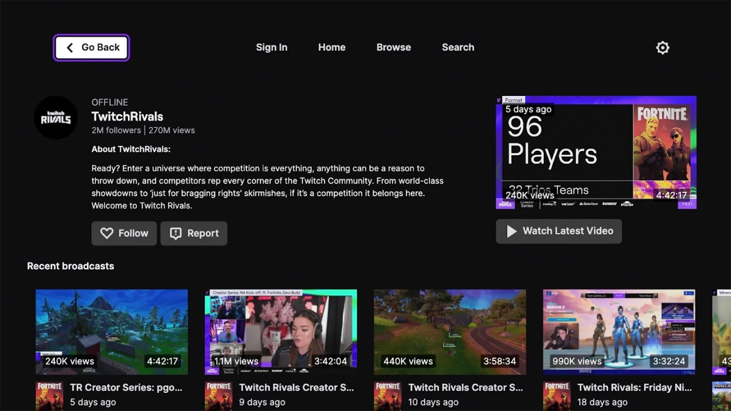 Twitch: Live Streaming app store screenshot 20 — Entertainment (Android)