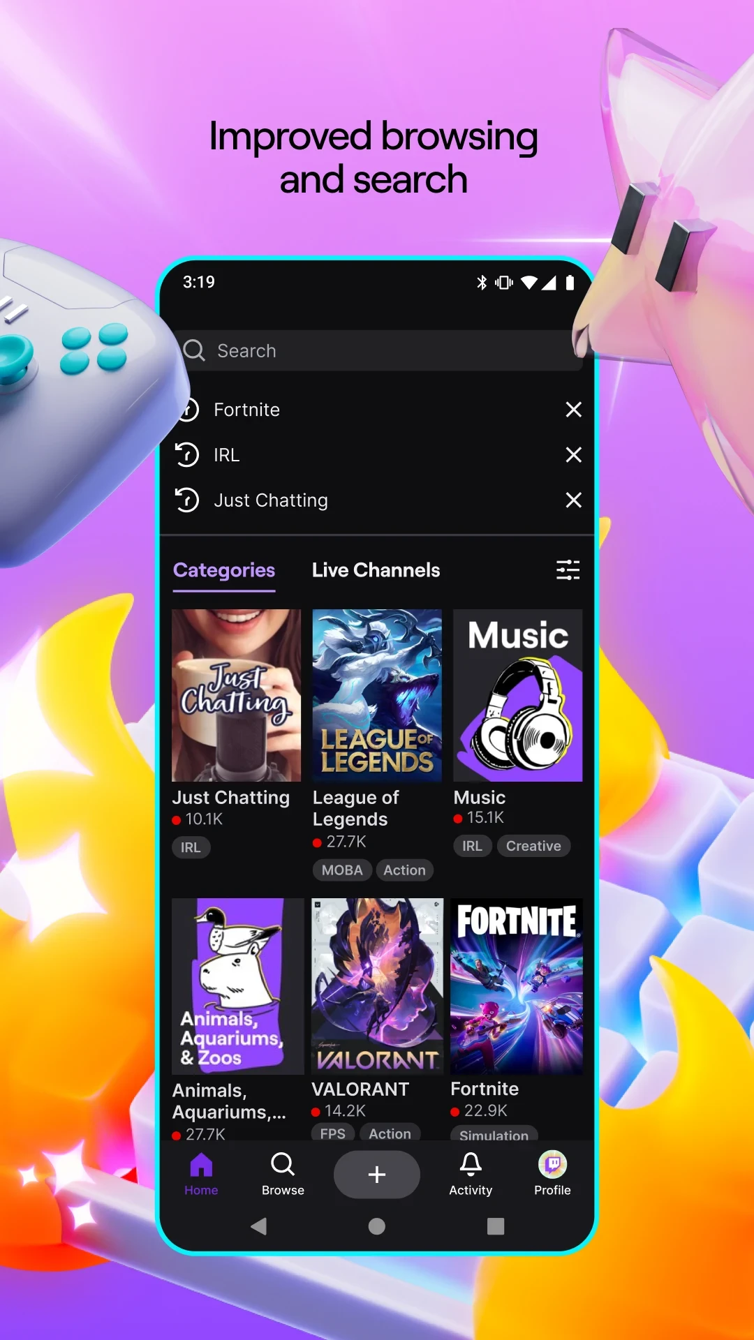 Twitch: Live Streaming app store screenshot 3 — Entertainment (Android)