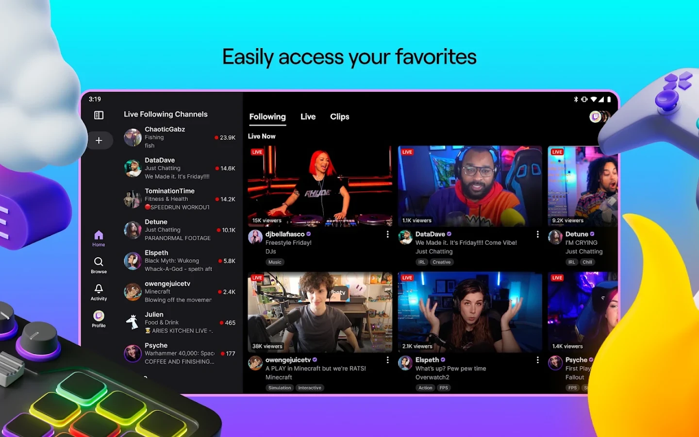 Twitch: Live Streaming app store screenshot 8 — Entertainment (Android)