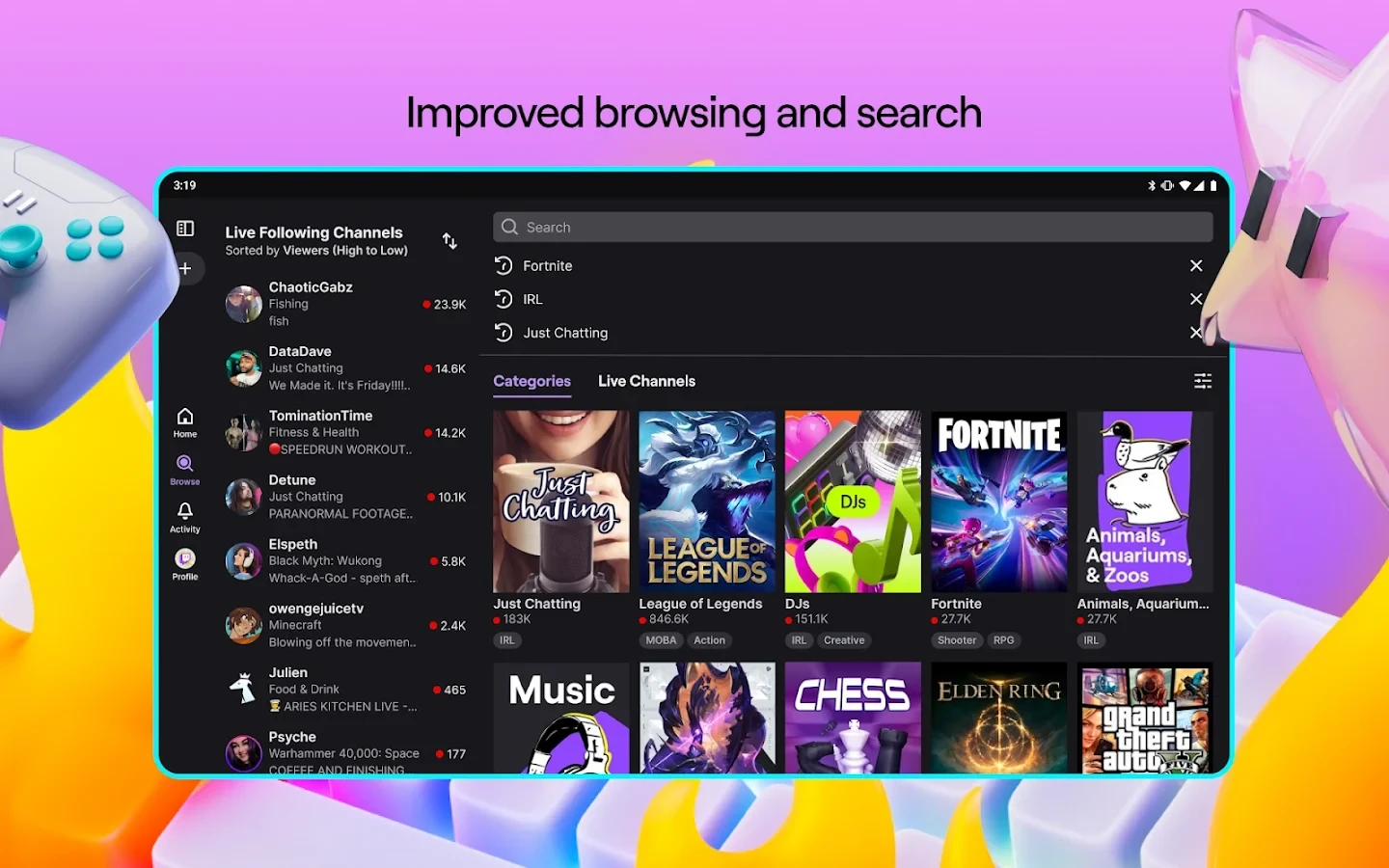 Twitch: Live Streaming app store screenshot 9 — Entertainment (Android)